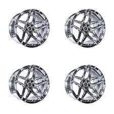 (Set of 4) HERITAGE WHEEL EBISU MONOC 19x9.5 5x114.3 +38 CHROME Wheels Rims picture