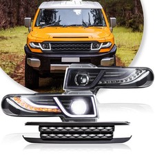 For 2007-2015 Toyota FJ Cruiser VLAND LED Projector Headlights & Black Grille picture