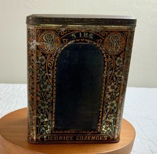Antique Advertising Tin, National Licorice Co., Licorice Lozenges, 5 #, Glass picture
