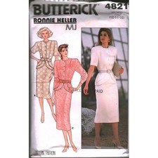 Vintage Butterick 4821 Ronnie Heller Misses Top Skirt Sewing Pattern Size 12-16 picture
