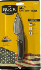Buck 662 Alpha Scout Select Fixed Blade Hunting Knife Grey with Sheath 0662GYS-C picture