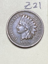 1859 Indian cent,  coin #Z21 picture