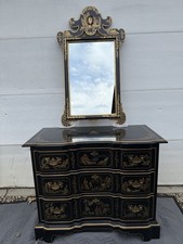 Drexel 'Et Cetera' Collection Black Painted Asian Chinoiserie 3 Drawer Chest picture