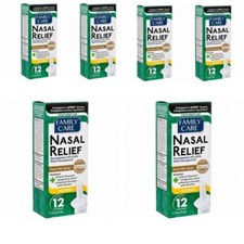 6 Pack Family Care Nasal Relief Spray - Severe Congestion Relief 0.5oz Each picture