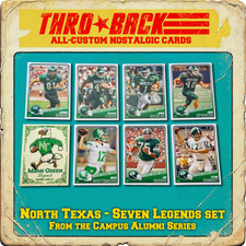 THROBACK custom Football Card Set North Texas Mean Green Mestemaker Joe Greene picture