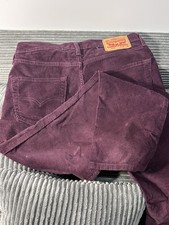NWT Levis 511 Corduroy Jean Men 32x30 Burgundy Wine Slim Tapered Stretch Pant picture