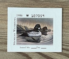WTDstamps - 1986 MICHIGAN - State Duck Stamp - Lot1 - MNH picture