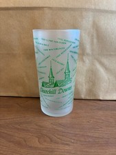 Vintage 1954 Churchill Downs Kentucky Derby Mint Julep Glass Dark Star 1953 5” picture