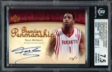 2007 UPPER DECK UD PREMIER TRACY McGRADY HoF PENMANSHIP AUTO BGS 7.5 COPPER 1/1 picture