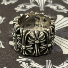 Chrome Hearts 925 Silver Cemetery Cross Ring Size 10.75 US picture