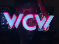 WCW WORLD CHAMPIONSHIP WRESTLING WALL HANGING SIGN, FULL RGB LIT, HUGE 24