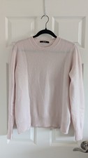Womens Quince 100% Cashmere Crewneck Sweater Size XL Light Pink Cozy Preppy picture