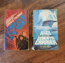TWO 80s Adventure Books - Firefox Down & Second Voyage of the Seventh Carrier picture