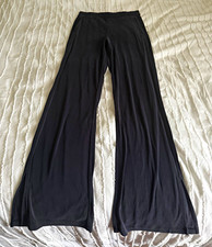 lululemon Women’s Black Drapey Softstreme Flared Pants Size S picture