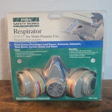 MSA Safety Works Multi-Purpose Respirator 00817663 Dual Cartridge Mask NEW picture
