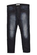 Express Men's Jeans 36x32 Black Dark Wash Skinny Fit Stretch Denim Pants picture