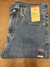 Levi's Men's Straight Leg Jeans Blue Denim Cotton Medium Wash Classic 5-Pocket picture