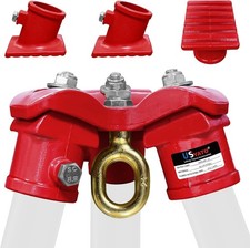 4400 Lbs Heavy Duty Lifting Tripod Set, Angle-Adjustable Hoist Stand with Red picture