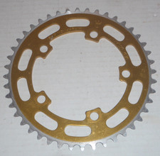 Sugino Crown Stamped 44t 80's Old School BMX Chainring GOLD Haro Suntour Hutch picture