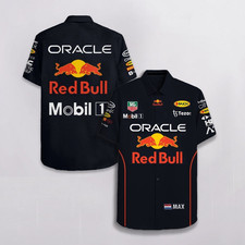 HOT Men Max Verstappen Red Bull Racing Comfort Button Shirt All Size S-5XL picture
