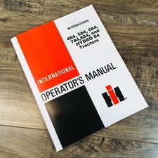 International 484 584 684 784 884 Hydro 84 Tractors Operators Owners Manual Ih picture