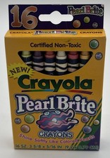Vintage 1997 Crayola Pearl Brite Crayons Box Of 16 New picture