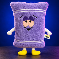 RARE COLLECTIBLE 9 in SOUTH PARK TOWELIE PURPLE PLUSH DOLL CHARACTER TOY YELLOW picture