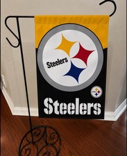 Pittsburgh Steelers Garden Flag Double Sided Steelers Premium Yard Flag 12x18 picture