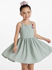 Girls Minty Green Flare Dress 7 picture