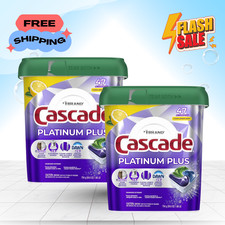 [FASH SALE]2 Pack Cascade Platinum Plus Dishwasher Pods Lemon 47 Count Detergent picture