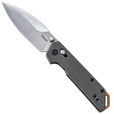 Kershaw Iridium 2038 D2 Folding Pocket Knife Gray Aluminum DuraLock picture