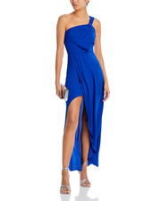 BCBGMAXAZRIA One Shoulder Faux Wrap Dress MSRP $328 picture