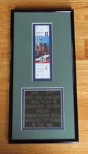 1996-1997 HARTFORD WHALERS Final Year Franchise History Unused Ticket Framed picture