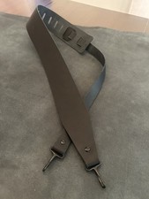 Eddie Van Halen 5150 Era Banjo Style Strap – Black Buffalo Leather Snap Hook  picture
