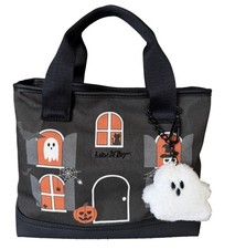 NEW Betsey Johnson Halloween Purse Haunted House Ghost Canvas Tote Crossbody Bag picture