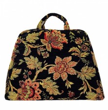 Victorian English Nanny Mary Poppins Carpet Bag Paisley Black Small picture