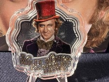 2024 Samoa Willy Wonka Shaped 1 oz Silver Coin Proof COA Box Golden Ticket   picture