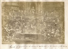 c.1870's PHOTO CHINA - GROUP OF FIGURES WORSHIP picture