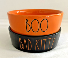 2 Rae Dunn Halloween Cat Dishes 