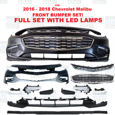 Front Bumper For 2016-2018 Chevy Malibu Cover With Valance Grille Fog Light Trim picture