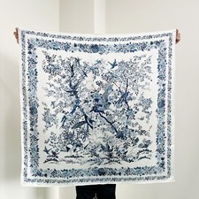 100% Mulberry Silk Wrap Shawl Bandanna Shawl Birds Print Square Scarf 43