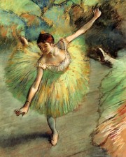 Dancer Tilting Art Print 1883 Painting by Edgar Degas (6 Sizes) - Enhanced picture