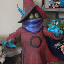ORKO Hooded Wizard Character  Life Size Plastic Figure Red Purple Blue Black picture