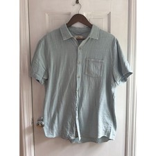 Marine Layer Short Sleeve Button Down Shirt - Light Green / Sage, Men's Medium picture