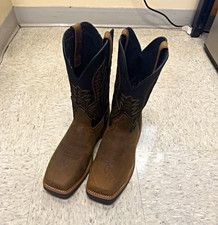 JUSTIN MEN'S STAMPEDE BOLT PULL ON WESTERN WORK BOOTS NANO COMPOSITE TOE SE4113 picture