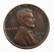 1914-S Lincoln Wheat Cent As shown in the figure picture