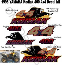 Yamaha Kodiak 400 4x4 OEM Decal Graphics Kit 1992 1993 1994 1995 1996 1997 picture