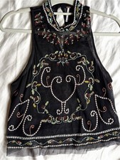 Free People Beaded Embroidered Top picture