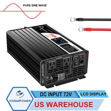 1500W Peak 3000W Pure Sine Wave Power Inverter 72V DC to AC 120 for truck/car/RV picture