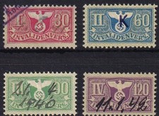 BS Stamp Selection Germany Revenue WWII 3rd Reich War Emblem War 4 Used picture